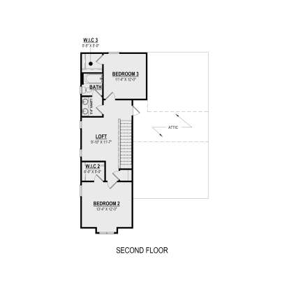 Second Floor for House Plan #6261-00082