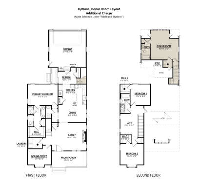 Optional Bonus Room for House Plan #6261-00082