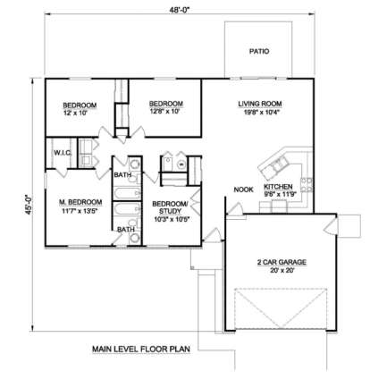 Floorplan1 for House Plan #340-00014