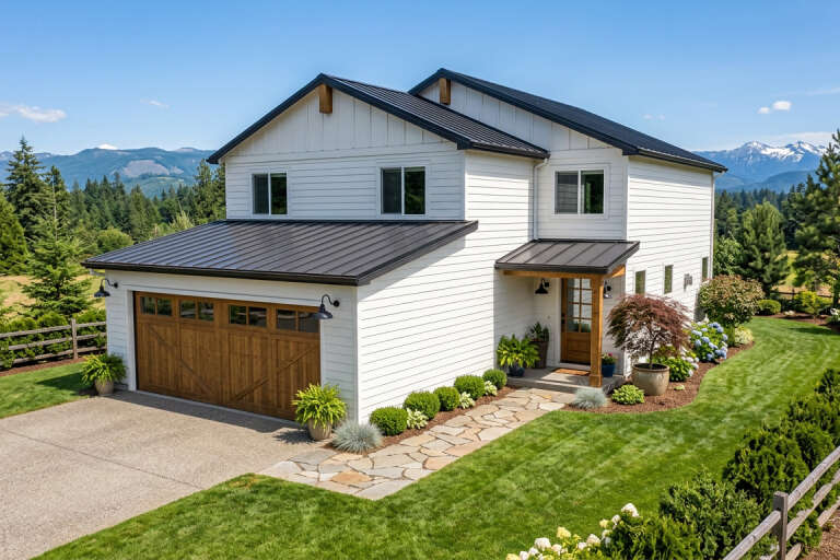 House Plan House Plan #35821 Angled Front Elevation