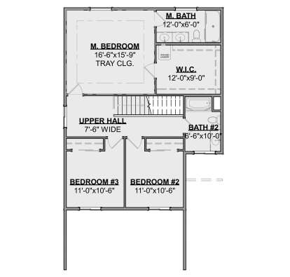Second Floor for House Plan #1462-00233