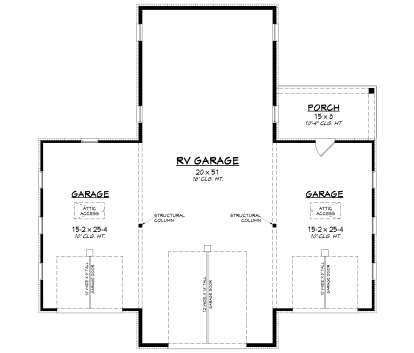 Garage Floor for House Plan #041-00438