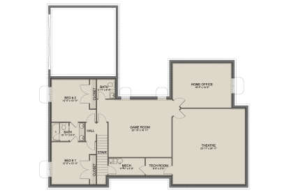 Basement for House Plan #2802-00556