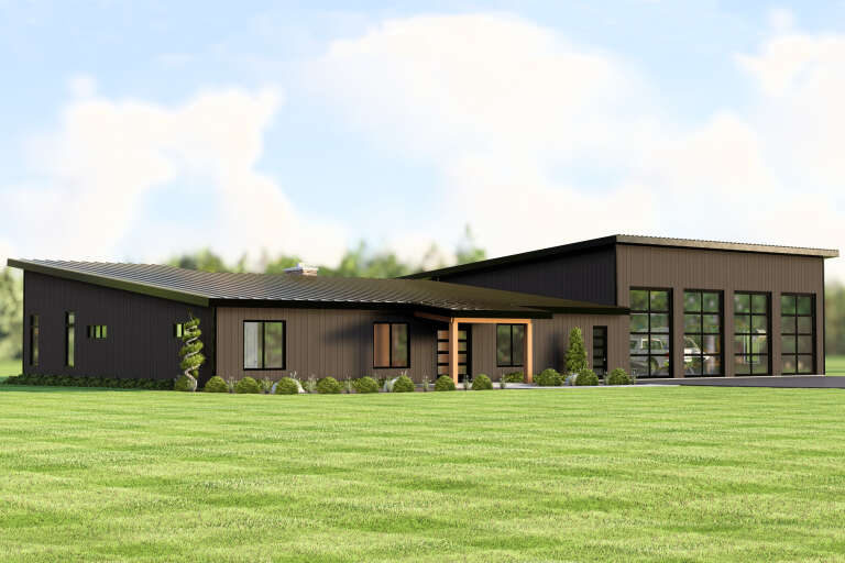 House Plan House Plan #35832 Angled Front Elevation