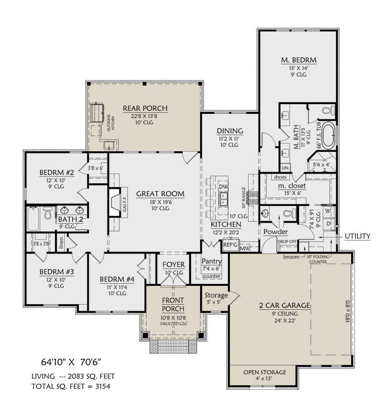 House Plan House Plan #35834 Drawing 1