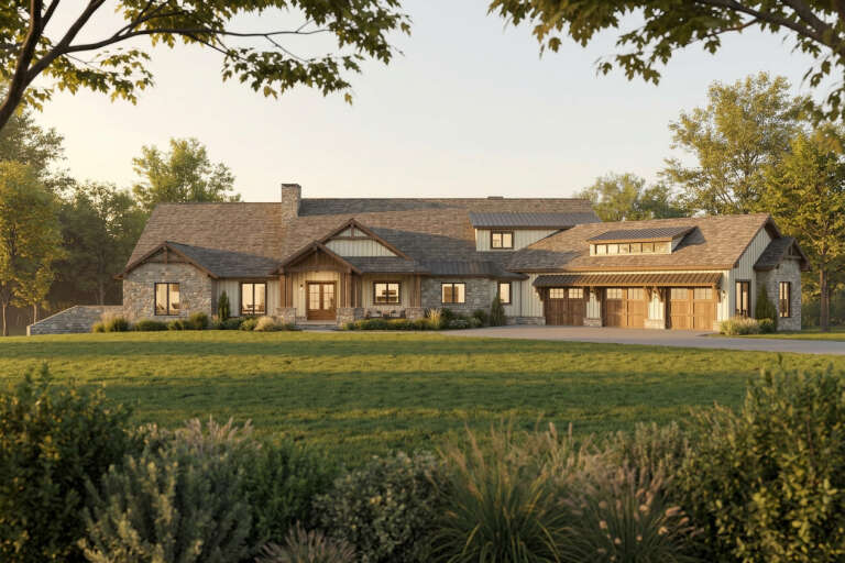 House Plan House Plan #35835 Angled Front Elevation