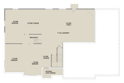 Basement for House Plan #8768-00198