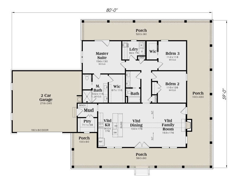 House Plan House Plan #35844 Drawing 1