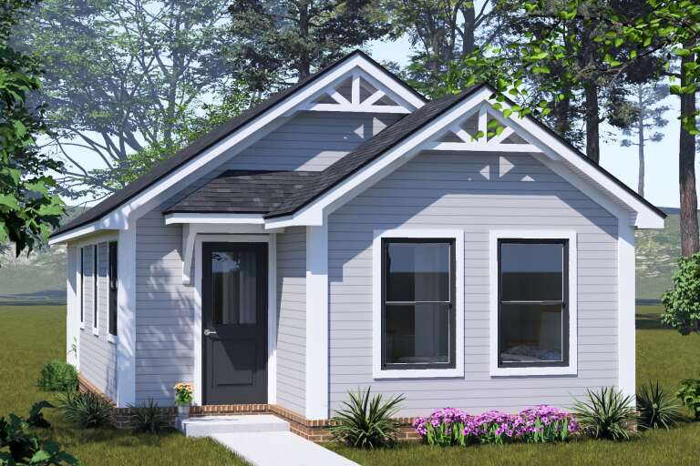 House Plan House Plan #35848 Angled Front Elevation