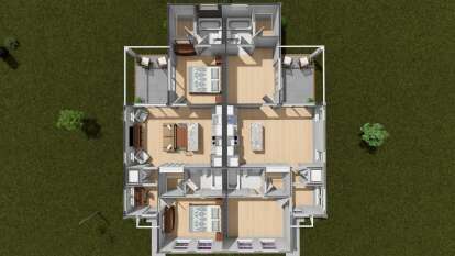 Overhead Main Floor for House Plan #4848-00611