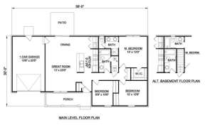 Floorplan 1 for House Plan #340-00017