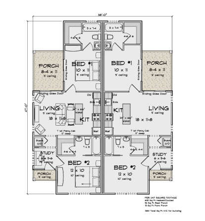 Overhead Main Floor for House Plan #4848-00612