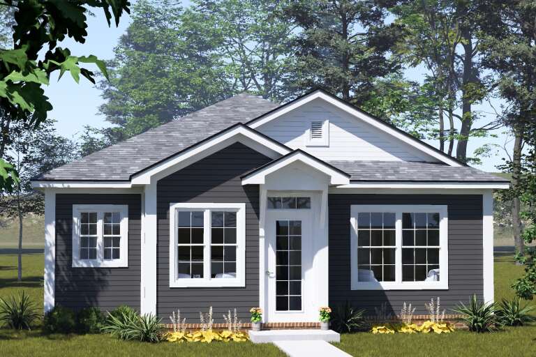 House Plan House Plan #35852 Angled Front Elevation
