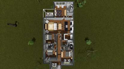 Overhead Main Floor for House Plan #4848-00614