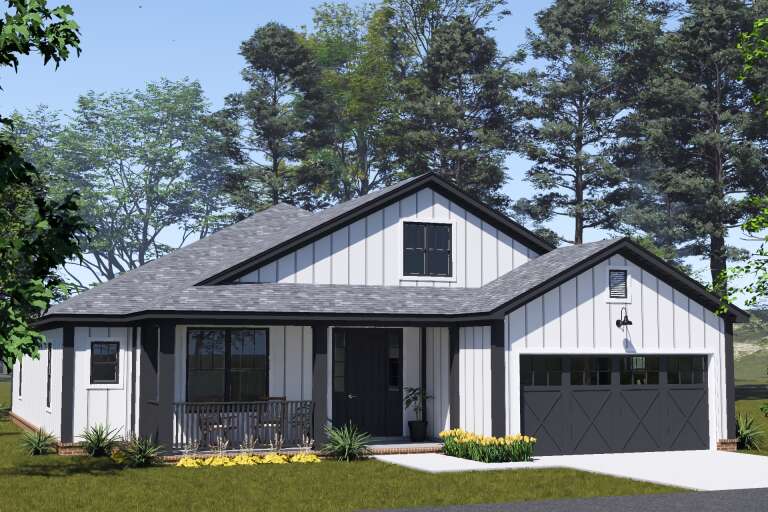 House Plan House Plan #35853 Angled Front Elevation