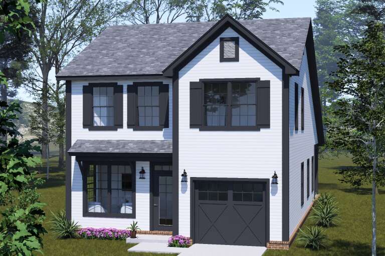 House Plan House Plan #35855 Angled Front Elevation