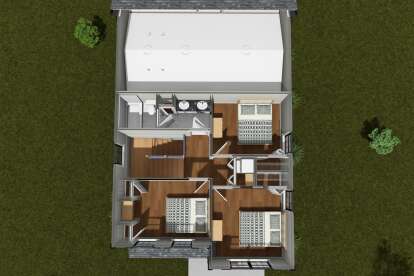 Overhead Second Floor for House Plan #4848-00617
