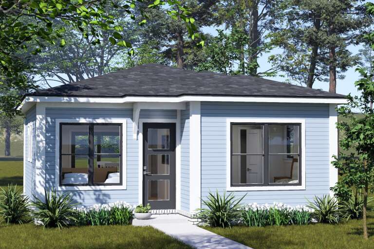 House Plan House Plan #35856 Angled Front Elevation