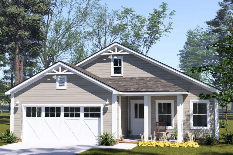 House Plan House Plan #35857 Angled Front Elevation