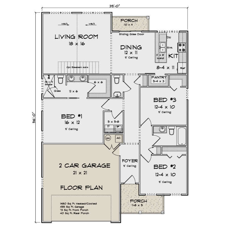 House Plan House Plan #35857 Drawing 1
