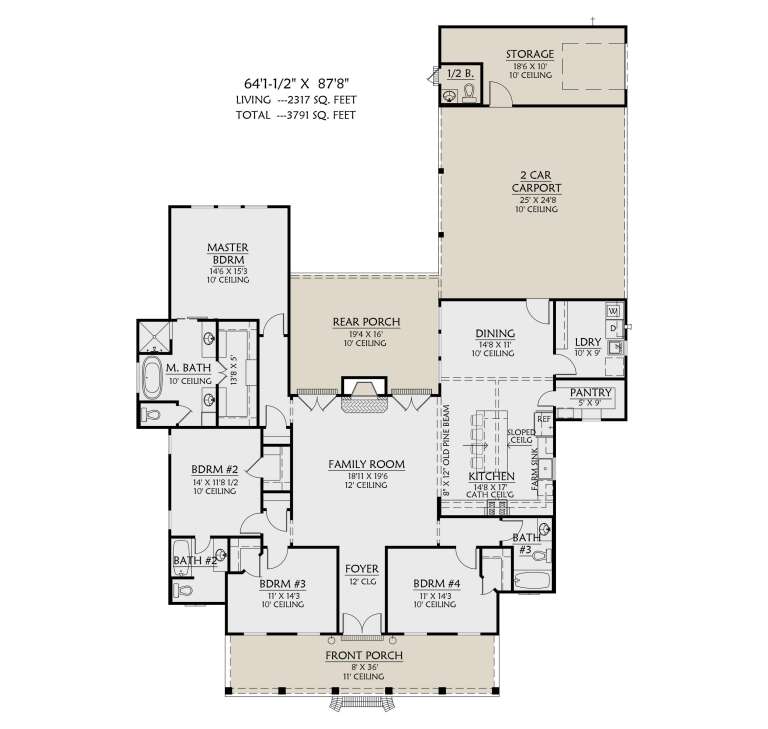 House Plan House Plan #35859 Drawing 1