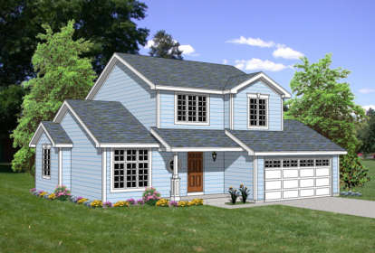 Traditional House Plan #340-00018 Elevation Photo