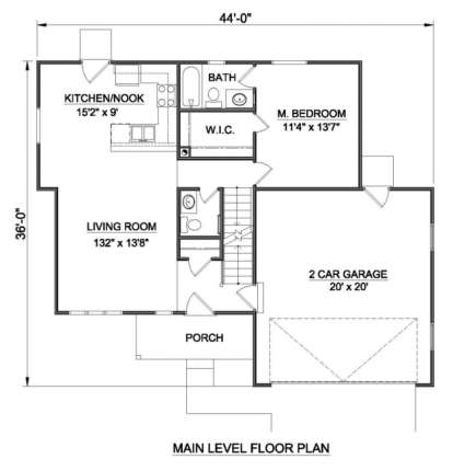Floorplan 1 for House Plan #340-00018