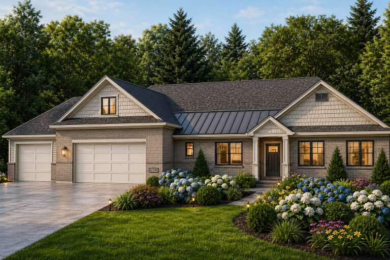 House Plan House Plan #35860 Angled Front Elevation
