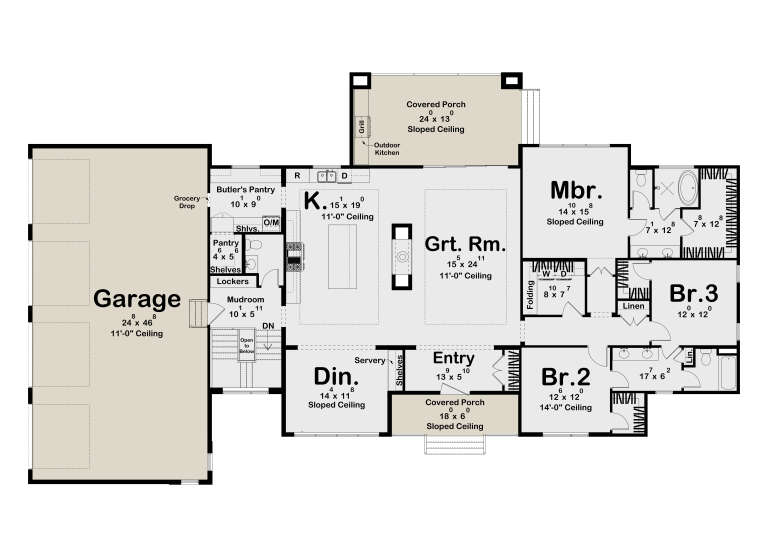 House Plan House Plan #35868 Drawing 1