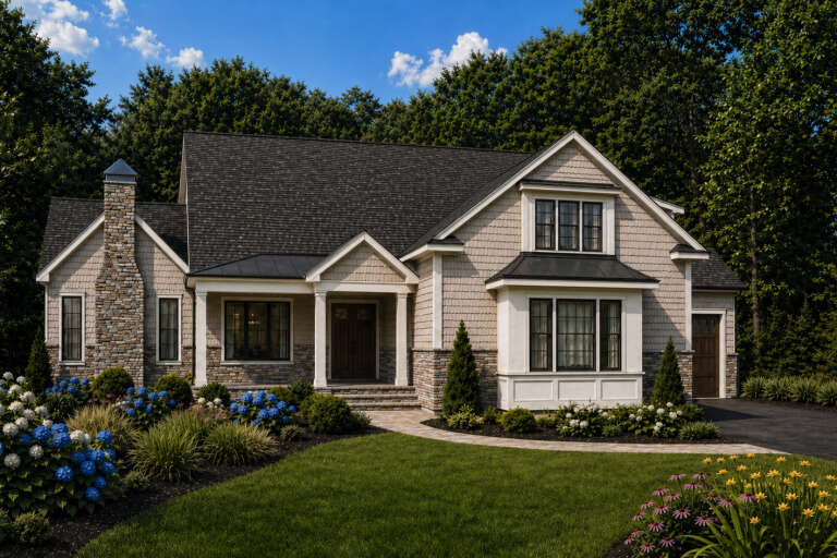 House Plan House Plan #35871 Angled Front Elevation