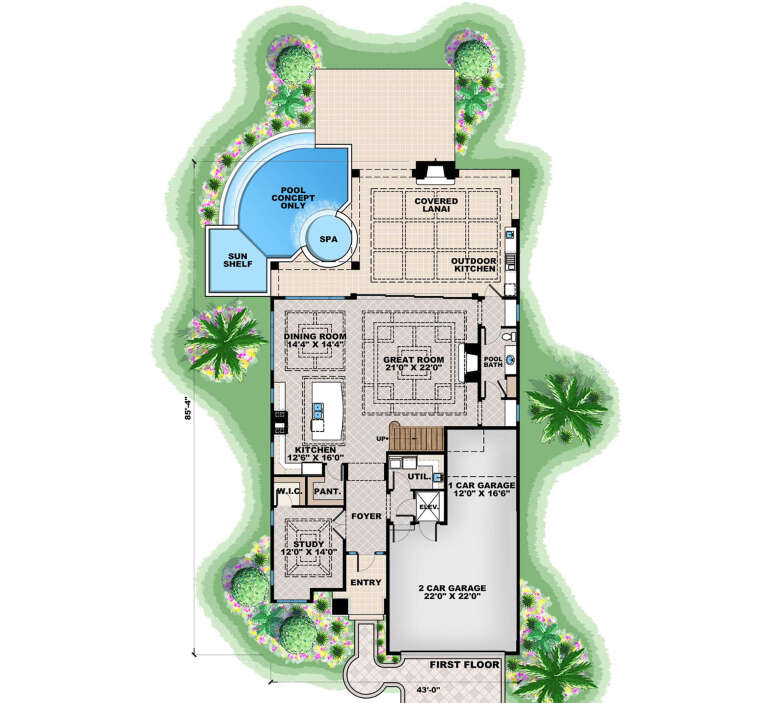 House Plan House Plan #35873 Drawing 1