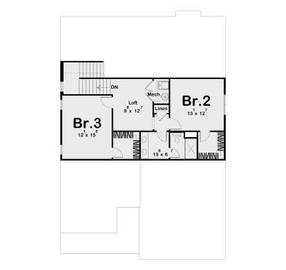 Second Floor for House Plan #963-01297