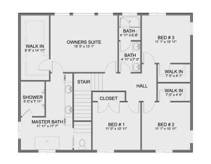 Second Floor for House Plan #2802-00560