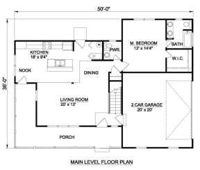 Floorplan 1 for House Plan #340-00020