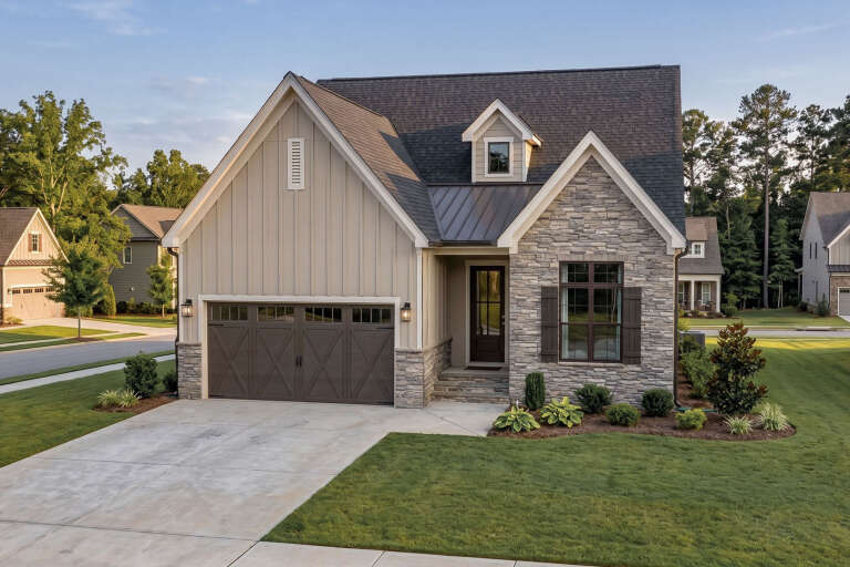 House Plan House Plan #35883 Angled Front Elevation