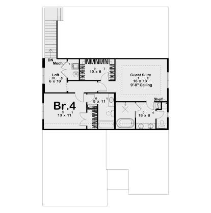 Second Floor for House Plan #963-01299