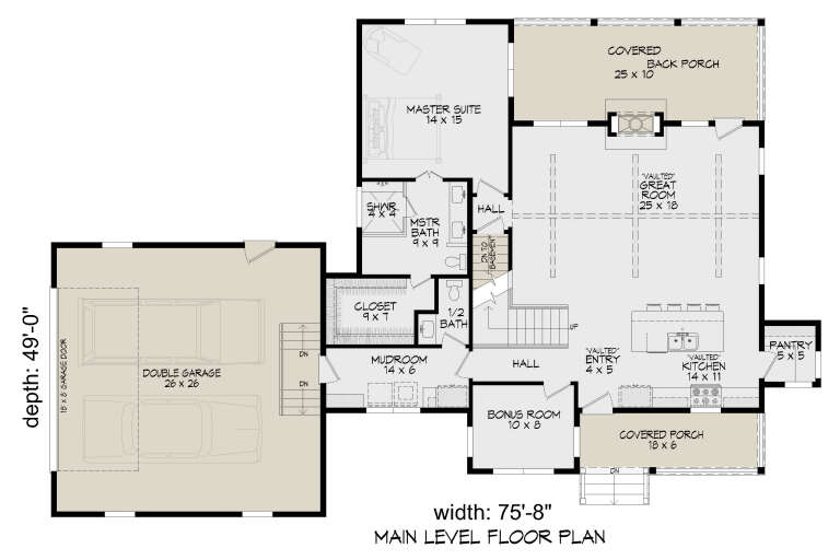 House Plan House Plan #35887 Drawing 1