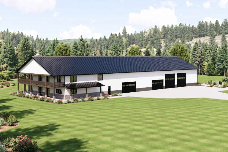 House Plan House Plan #35889 Angled Front Elevation