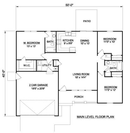 Floorplan1 for House Plan #340-00021