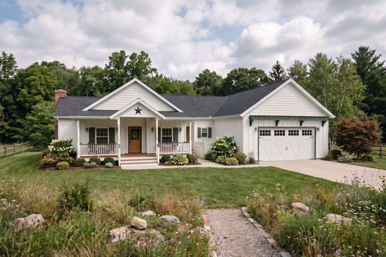 House Plan House Plan #35890 Angled Front Elevation