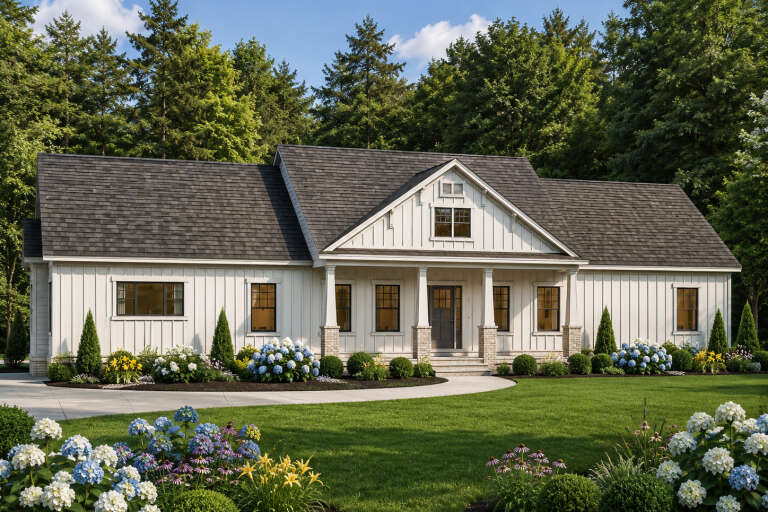 House Plan House Plan #35892 Angled Front Elevation