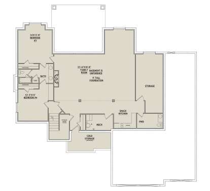 Basement for House Plan #8768-00206