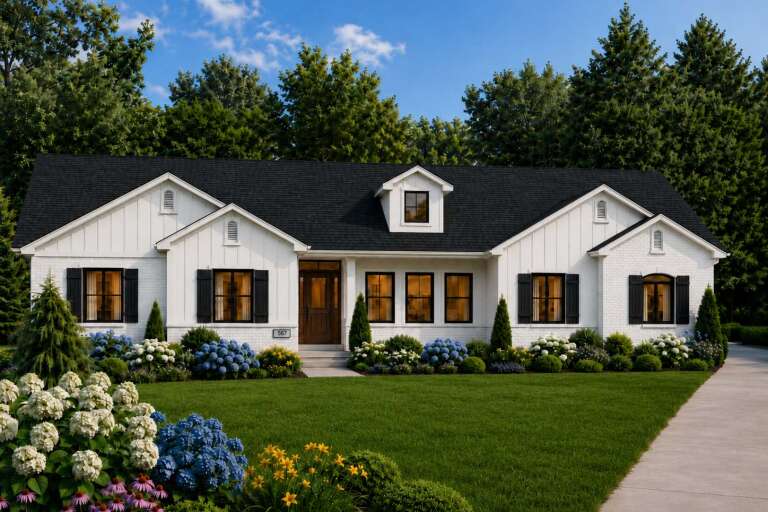 House Plan House Plan #35894 Angled Front Elevation