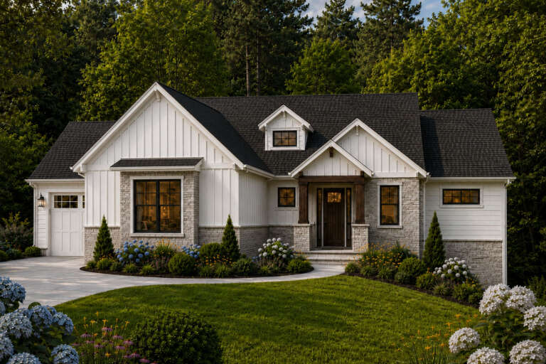House Plan House Plan #35896 Angled Front Elevation
