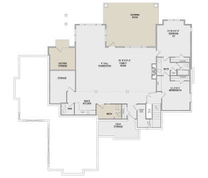 Basement for House Plan #8768-00208