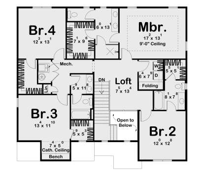 Second Floor for House Plan #963-01302