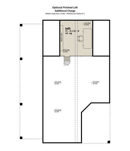 Optional Loft for House Plan #7174-00044