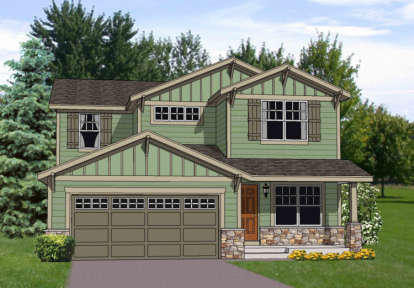 Craftsman House Plan #340-00023 Elevation Photo