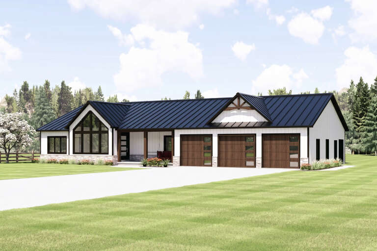 House Plan House Plan #35915 Angled Front Elevation
