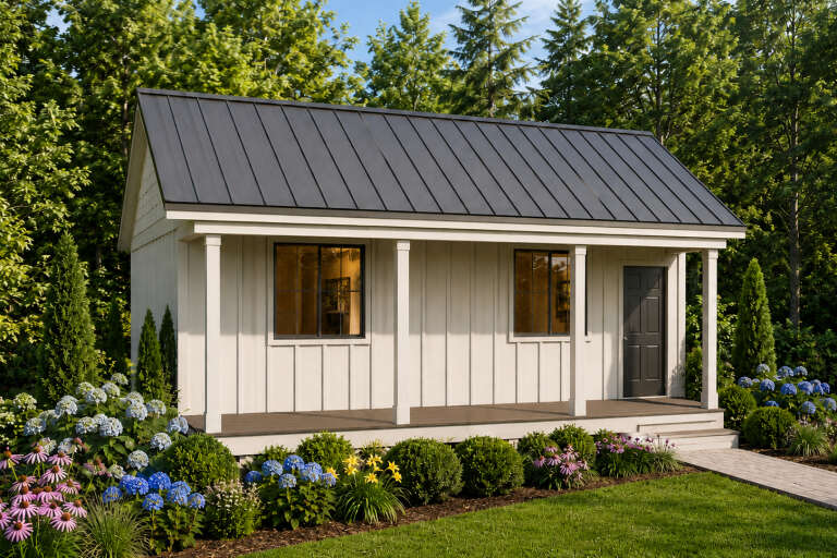 House Plan House Plan #35918 Angled Front Elevation